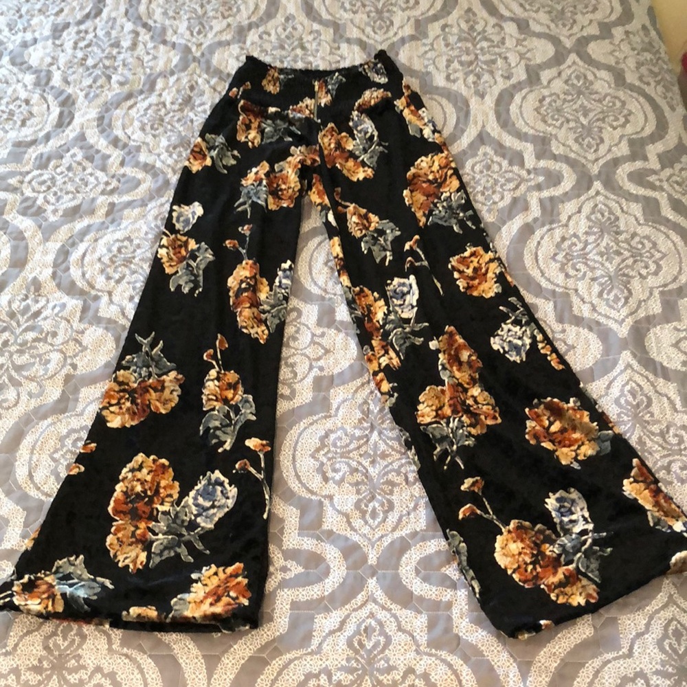Velvet flare pants